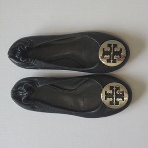 Tory Burch Black Flats